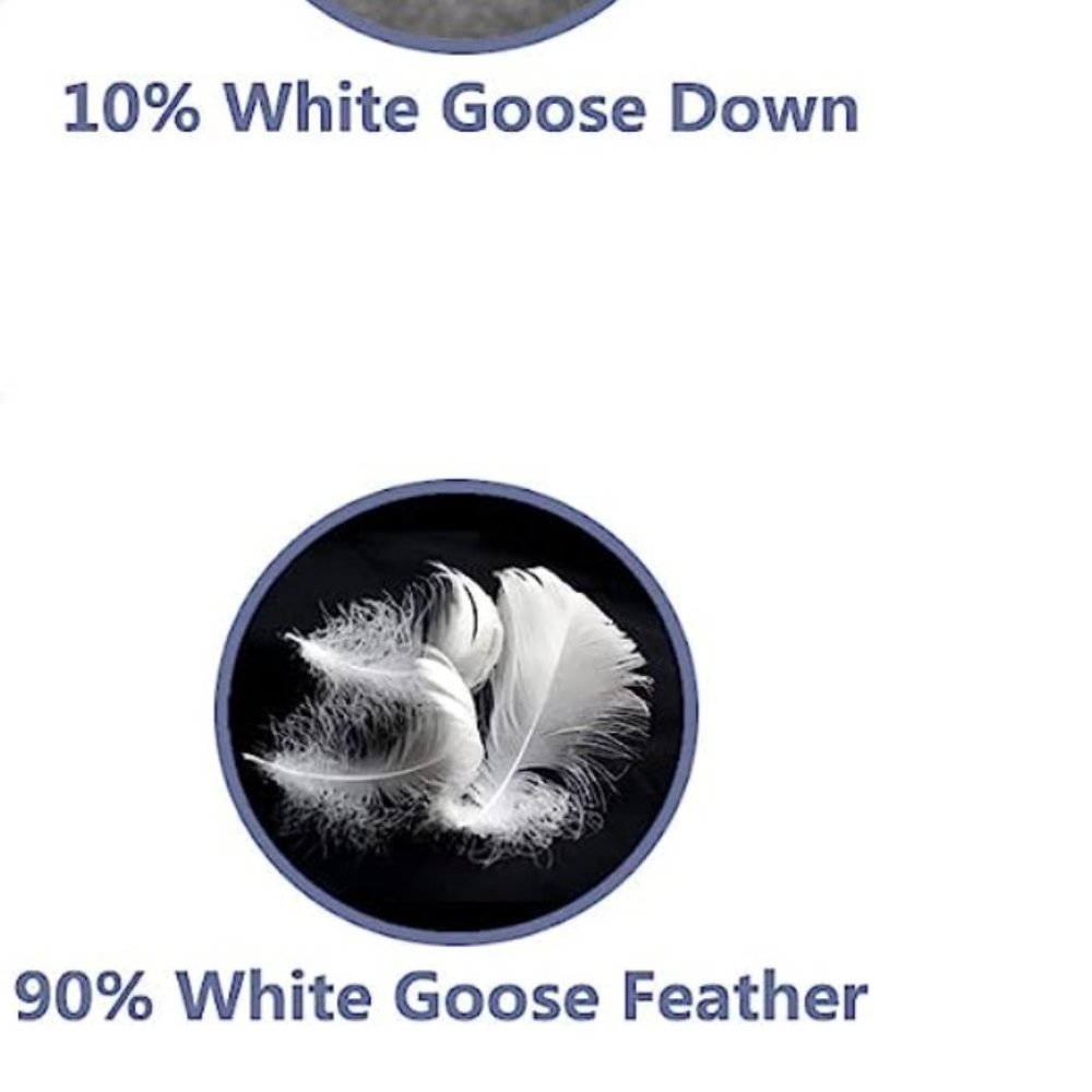 Downluxe Goose Feather Down Pillow 20" x 28" Queen - Picture 11 of 12